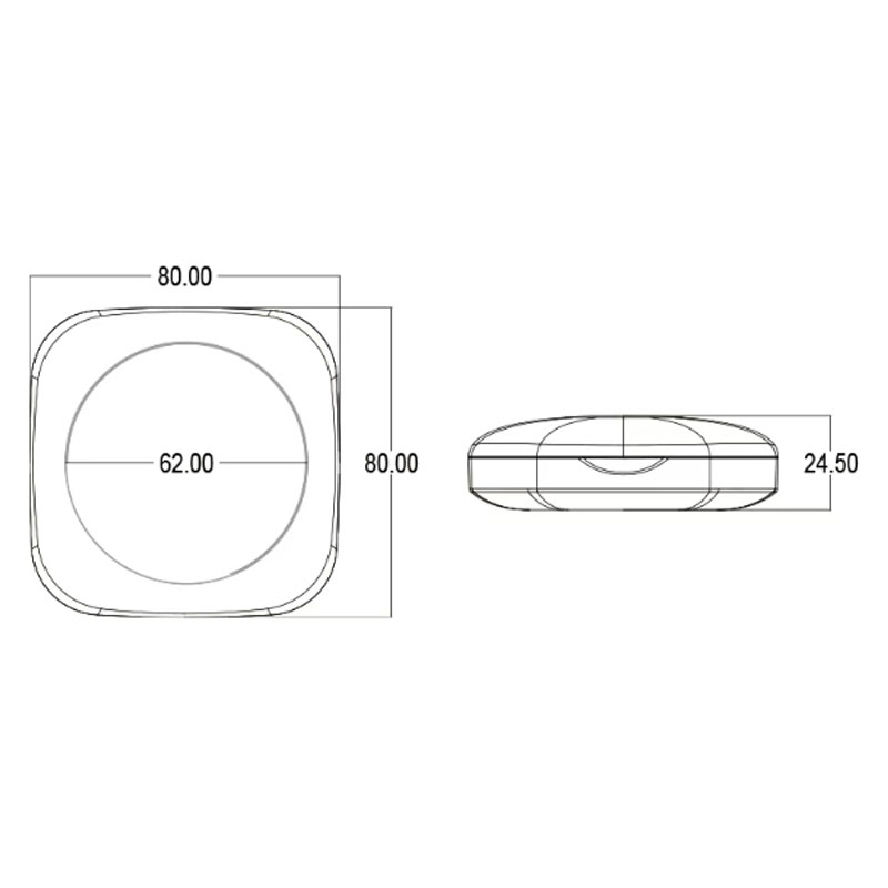 圆角方形透明盖粉饼盒